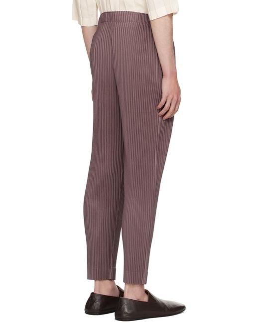 Homme Plissé Issey Miyake Red Homme Plissé Issey Miyake Purple Monthly Color January Trousers for men