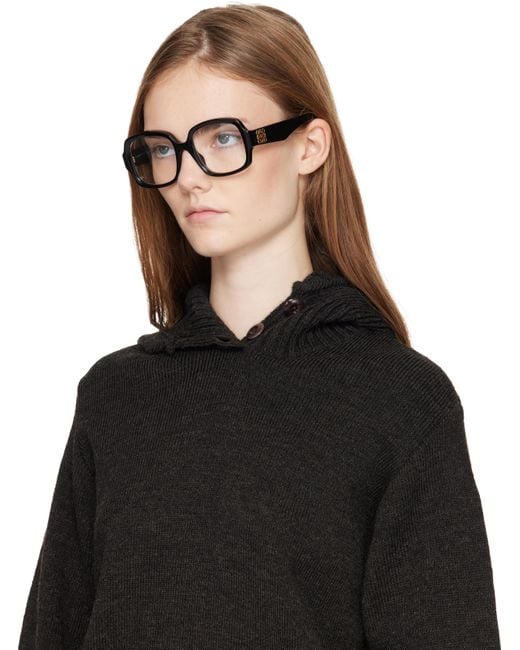Loewe Black Anagram Square Glasses