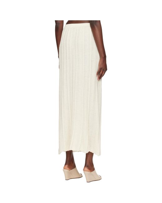 Lauren Manoogian Natural Off- Plisse Maxi Skirt