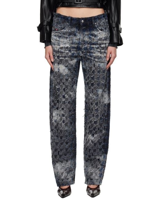 DIESEL Black Relaxed Jeans 1980 D-Eeper 0Cebl Jeans