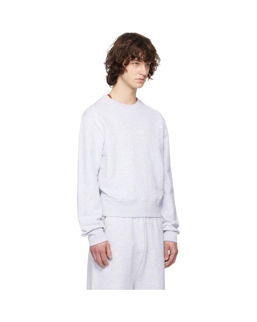 Entire studios White Pod Crew Sweatshirt for men