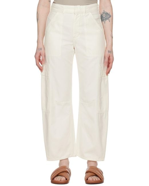 Citizens of Humanity Natural White Marcelle Cargo Pants