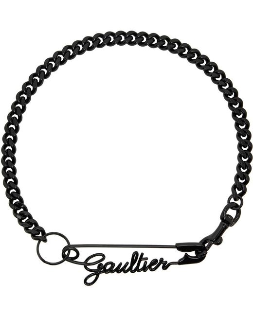Collier 'the gaultier' noir Jean Paul Gaultier pour homme en coloris Black
