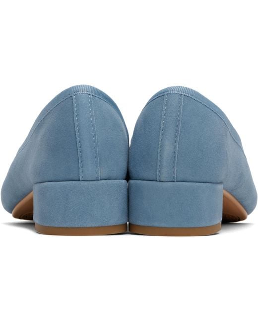 Repetto Blue Camille Rubber Sole Heels