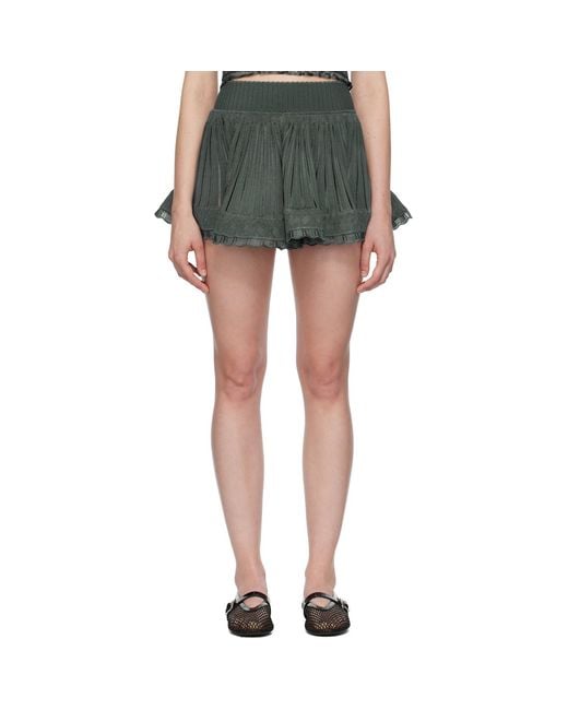 Alaïa Black Crinoline Knit Shorts