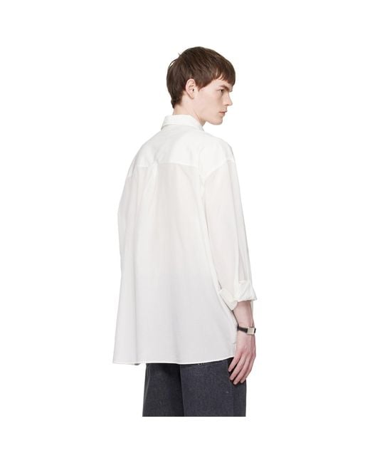 Our Legacy White Borrowed Shirt for men