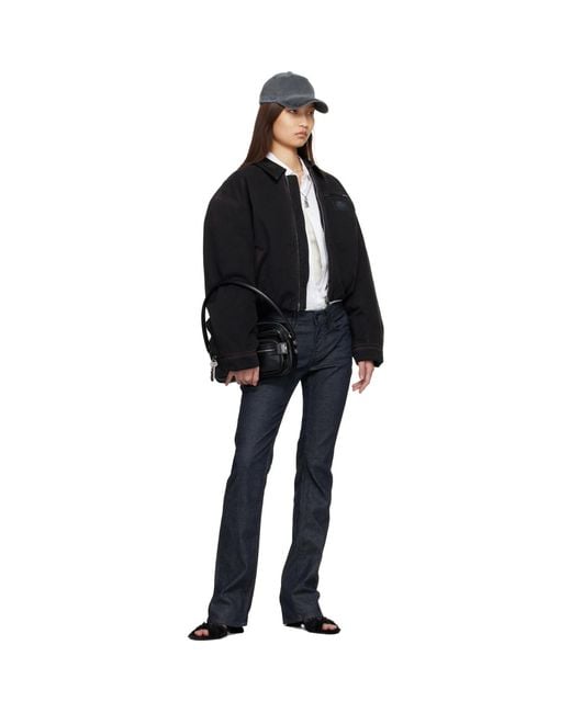 Acne Black Blouson Bomber Jacket