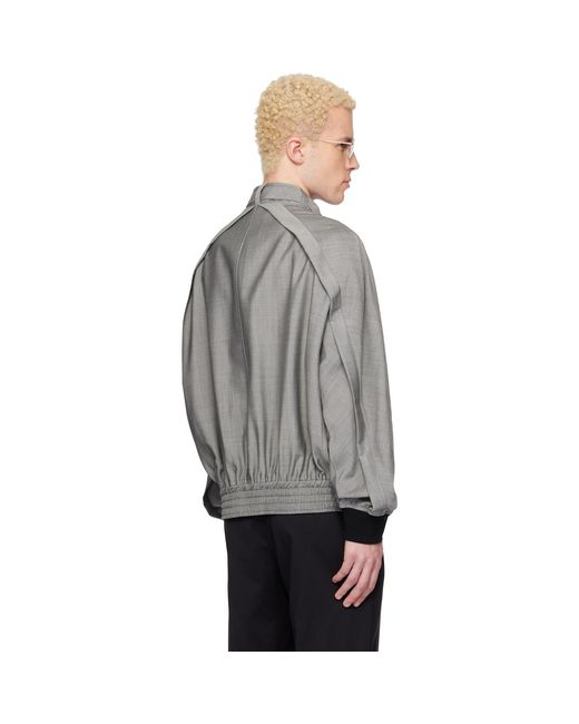 Lanvin Gray Mohair Wool Jacket for men