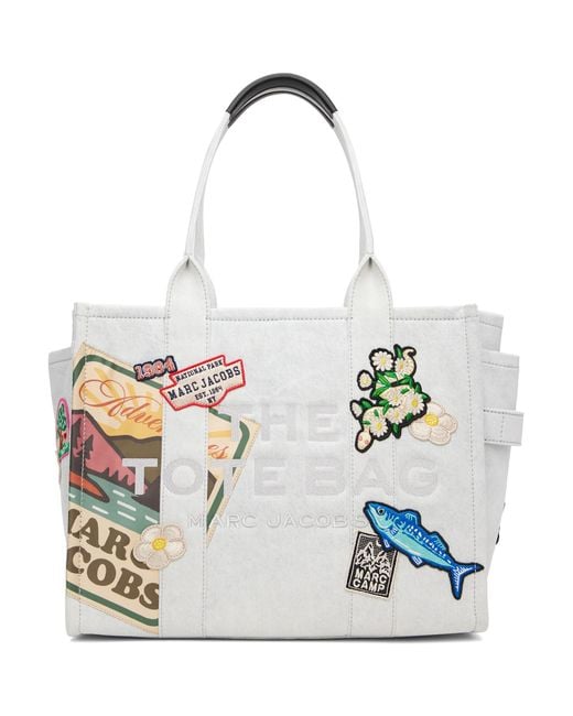 Marc Jacobs White 'The Camp Patchwork Denim Large' Tote
