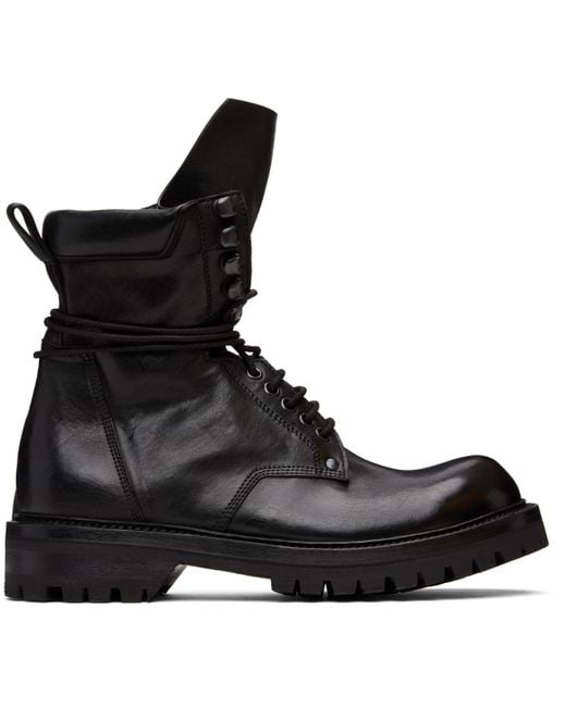 Rick Owens Black Concordians Army Low Boots for men