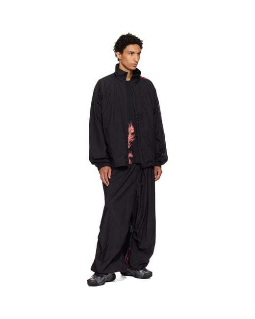 Y-3 Black Gradient 3-Stripes Nylon Track Jacket for men