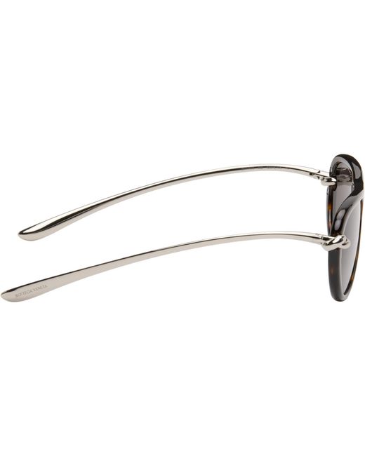Bottega Veneta Black Knot Aviator Sunglasses for men