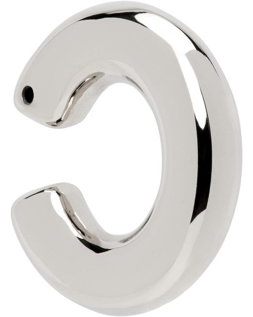 Bijou d'oreille unique argenté à logo gravé Fiorucci pour homme en coloris Metallic