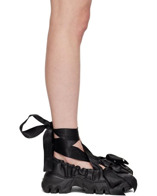 Rombaut Black Aura Bows Ballerina Flats
