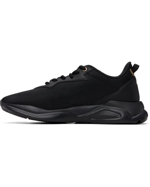 HUGO Black Logo Stamp Sneakers for men