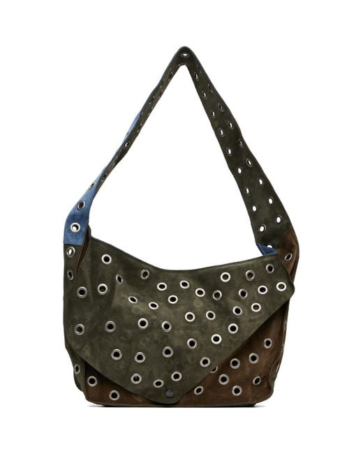 SC103 Black Khaki & Record Messenger Bag for men