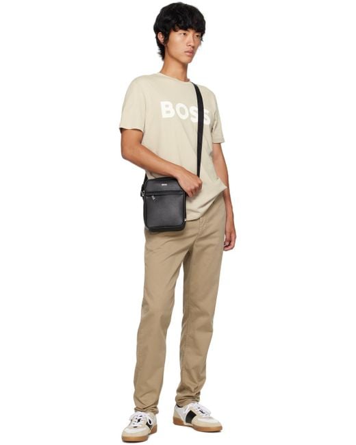 BOSS ボス★ブラック Zair バッグ BOSS Zair Leather Crossbody Bag | Black | FARFETCH
