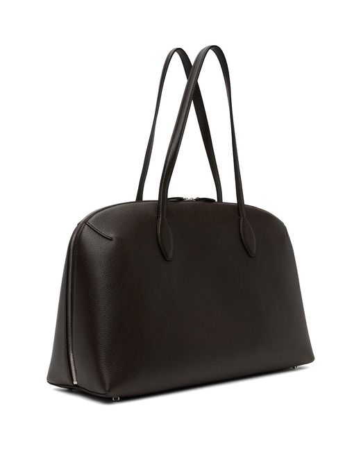 Totême Black Grained-Leather Day Tote