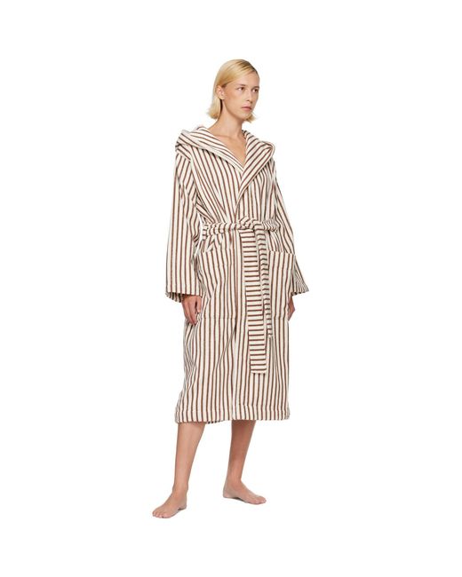 Tekla White Terry Hooded Bathrobe