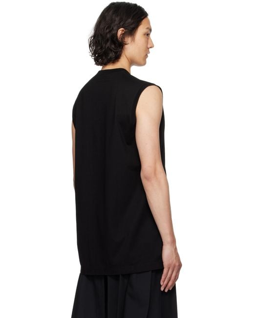メンズ Julius ブラック Cotton Sz Jersey ノースリーブTシャツ Black