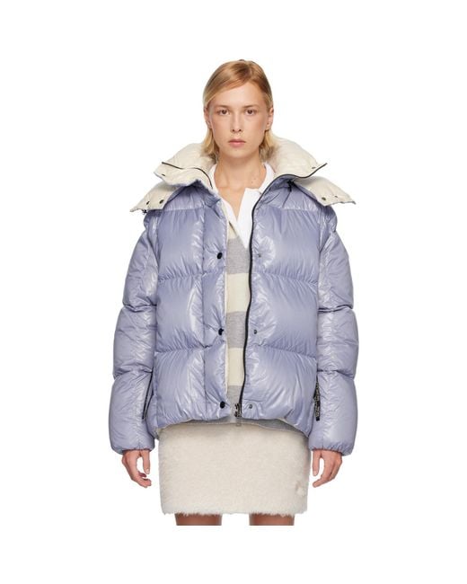 Moncler Blue Parana Hooded Short Down Jacket