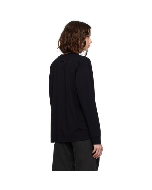 MM6 by Maison Margiela Black Cotton T-Shirt