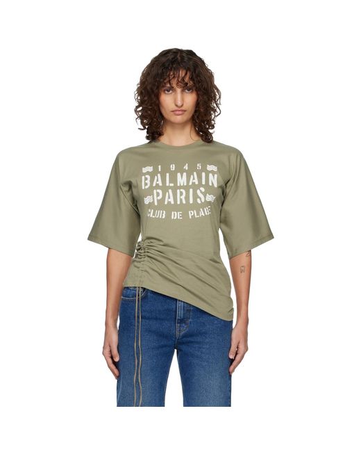 Balmain Multicolor Khaki Club 45' Jersey Top