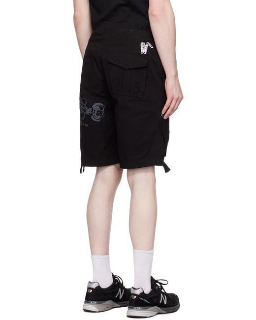 BBCICECREAM Black Patch Shorts for men