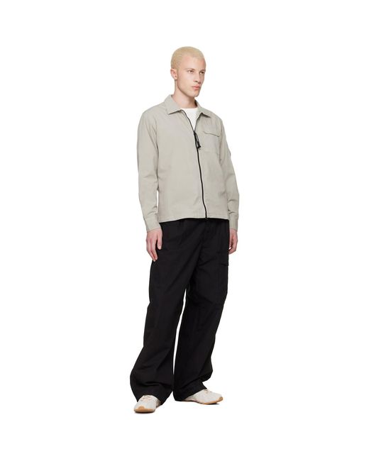 C P Company Multicolor Organic Gabardine Zipped Lens Overshirt for men