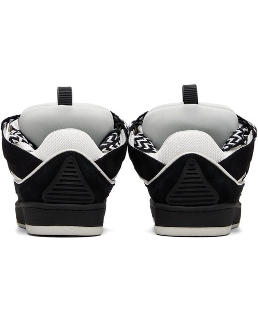 Lanvin Black Bicolor Curb Sneakers