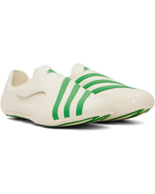 Adidas Originals White Off- & Pharrell Williams Edition Virginia Vario Flat Earther Sneakers for men