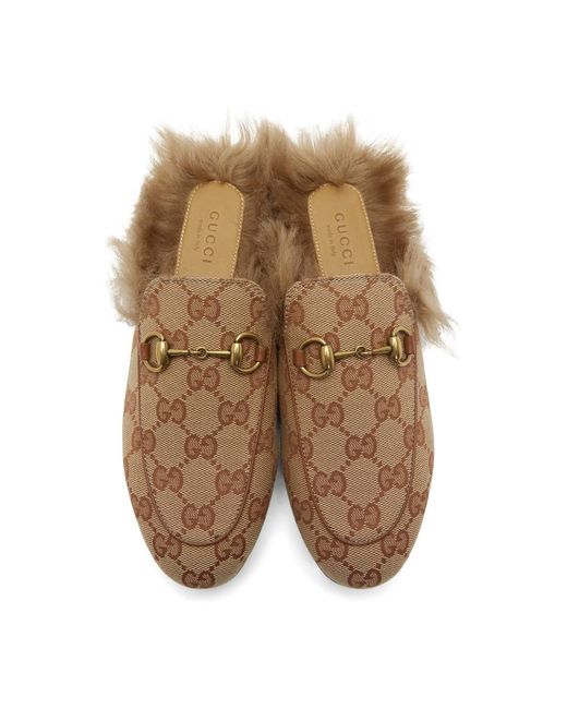 gucci women's slippers fur