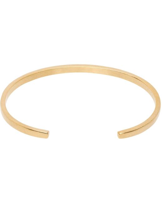 Maison Margiela Black Gold Logo Cuff Bracelet for men