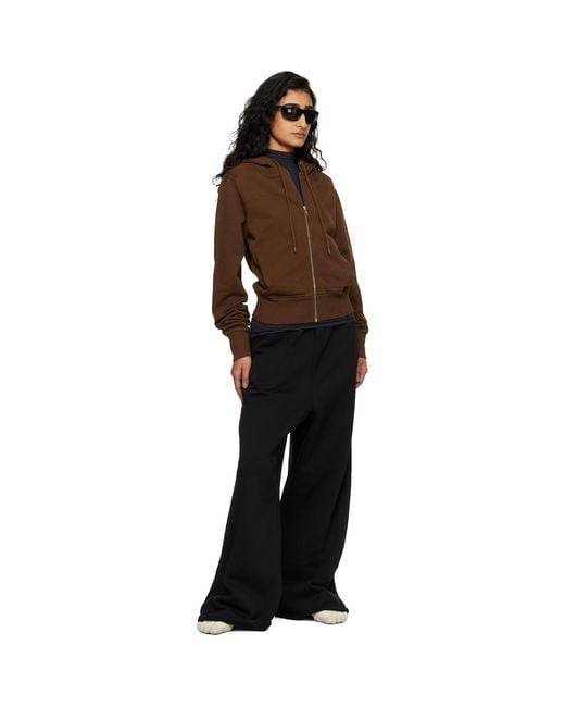 Entire studios Brown Slim Zip Up Hoodie