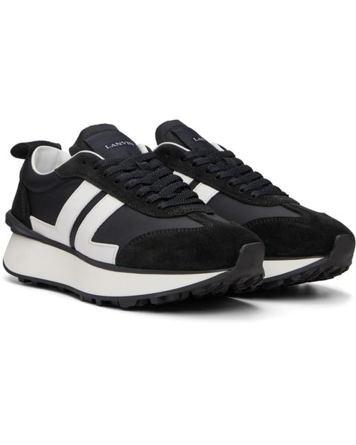 Lanvin Black Nylon Bumpr Sneakers for men