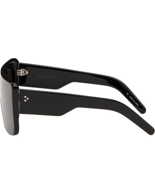 Rick Owens Black Temple Documenta Sunglasses for men