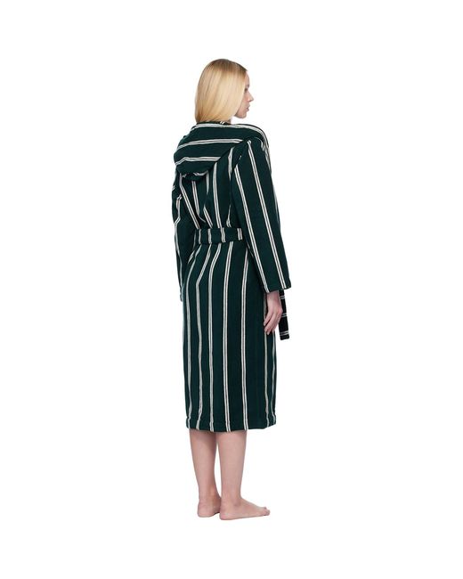 Tekla Black Terry Hooded Bathrobe