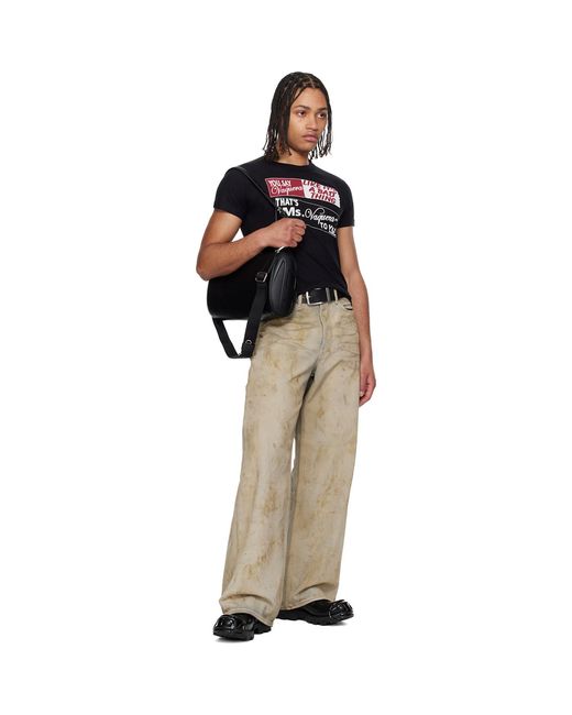 DIESEL Black B-Visible Belt for men