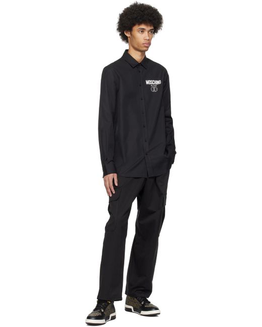 Chemise noire à image - smiley Moschino pour homme en coloris Black