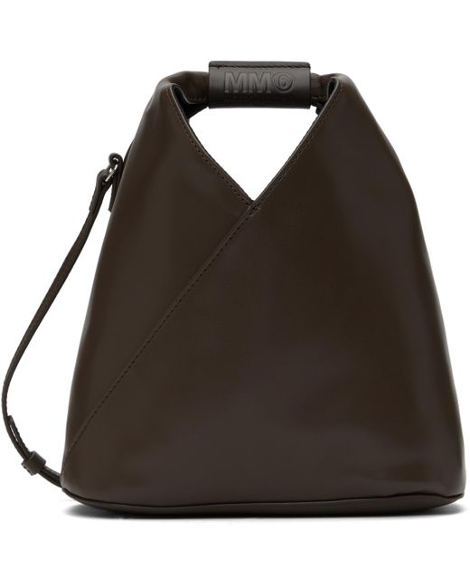 メンズ MM6 by Maison Martin Margiela ブラウン クラシック クロスボディバッグ Black