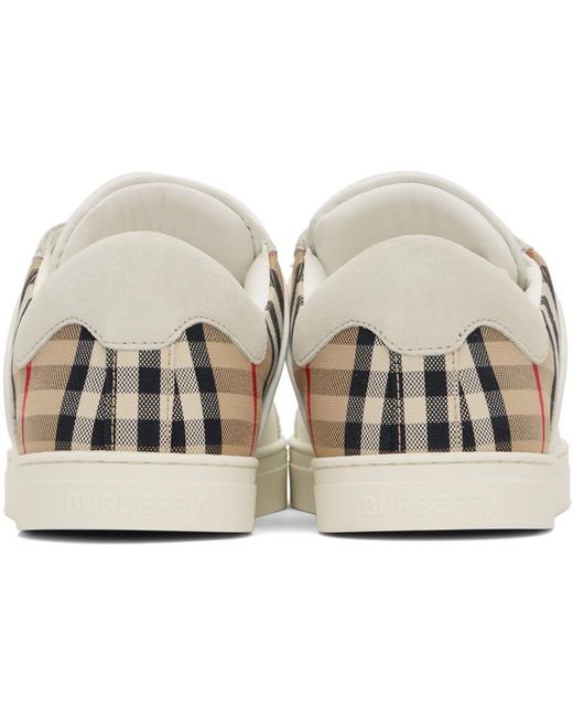 Burberry Black Check Sneakers for men