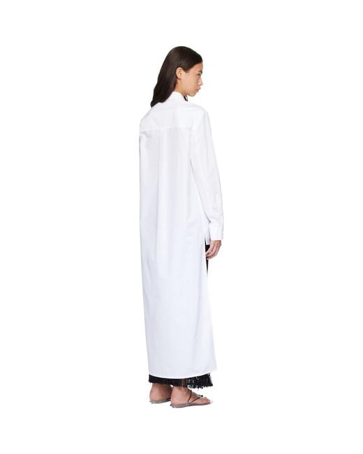 Alaïa White Asymmetric Cotton Shirt