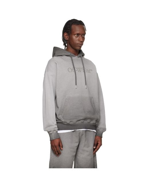 Off-White c/o Virgil Abloh Gray Laundry Skate Hoodie for men