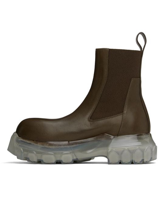 Rick Owens カーキ Porterville Beatle Bozo Tractor チェルシーブーツ Brown