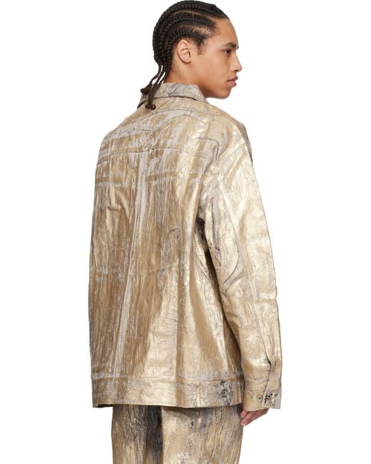 Rick Owens Natural Hollywood Jumbo Worker Denim Jacket for men