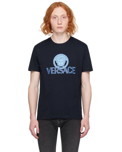 Versace Blue Medusa T-shirt for men