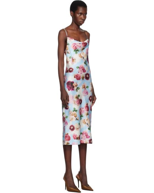 Fleur du Mal Black Cowl Neck Slip Midi Dress