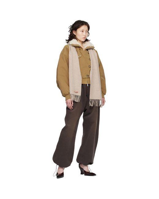 Acne Multicolor Fringe Wool Skinny Scarf
