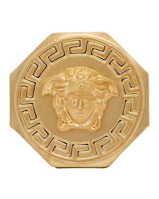 versace medusa ring men's