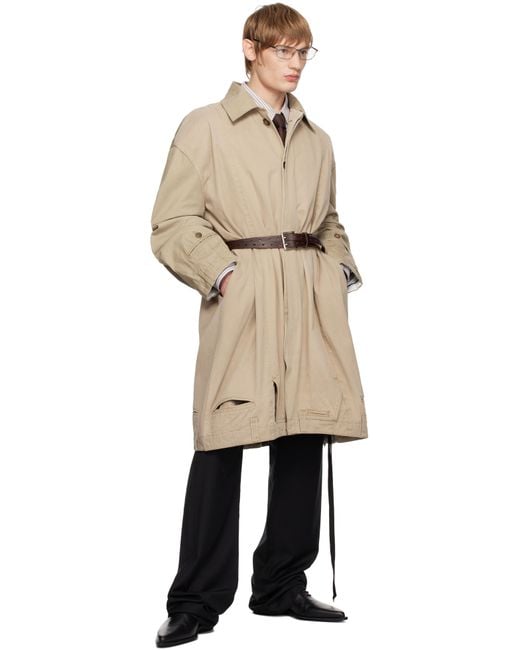 HODAKOVA Upside Down Trench Coat in Black for Men Lyst UK